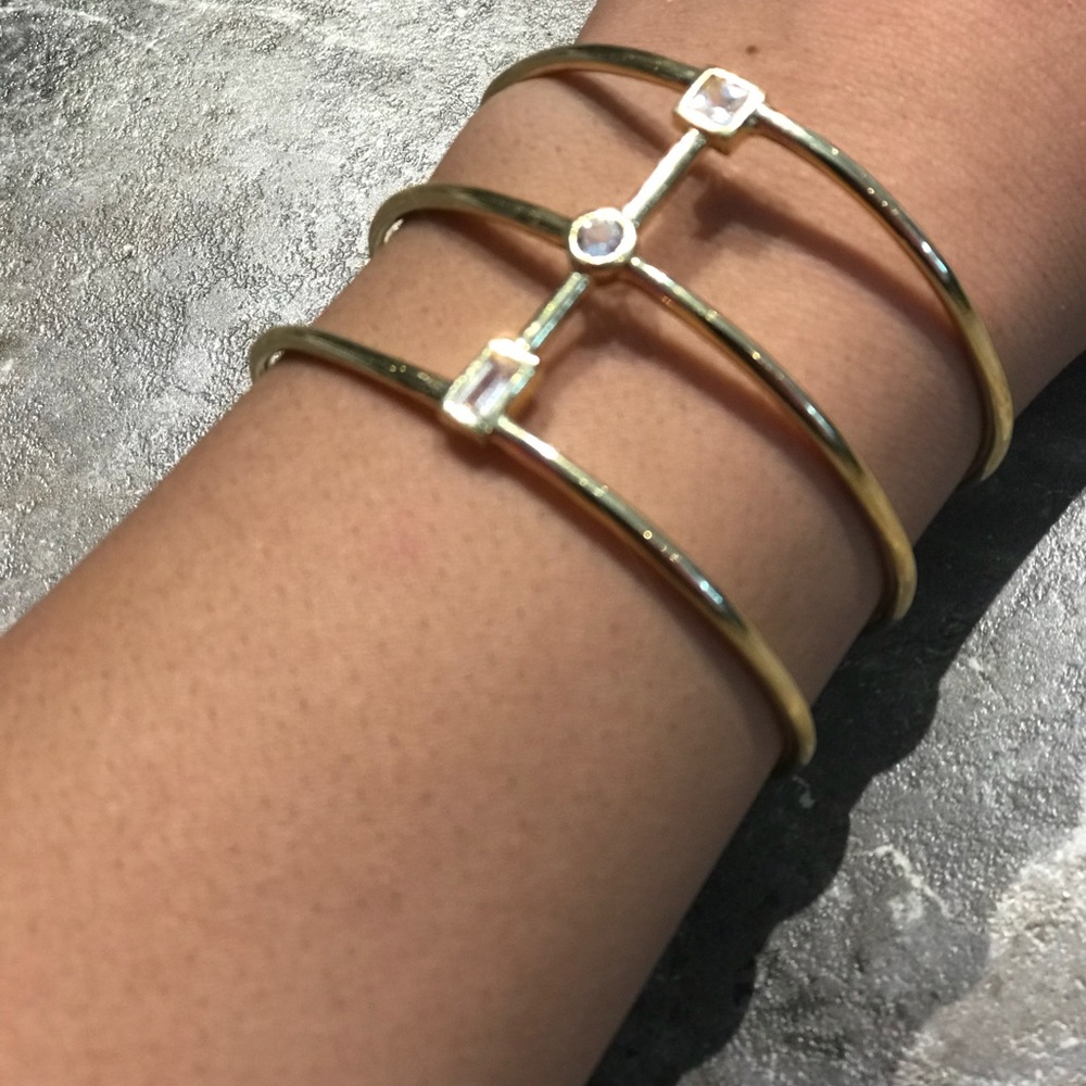 Elizabeth and James gold plated cuff bracelet